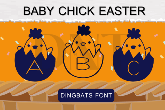 Baby Chick Easter: A Cute Dingbats Font for Spring Designs