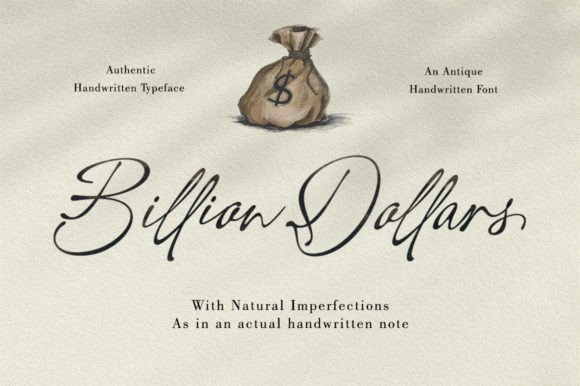 Billion Dollars Font for Creative Makers