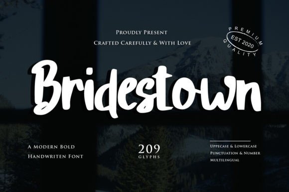 Bridestown: A Bold Script Font for Modern Web Design