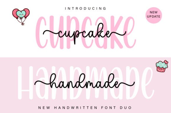 Elevate Editorial Design with Cupcake Handmade Duo Font