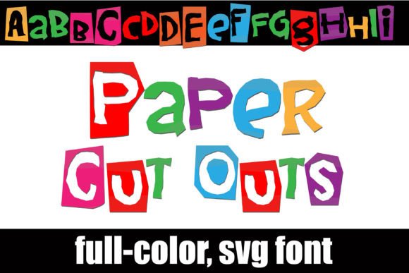 Paper Cut Outs Font for Creative Brands