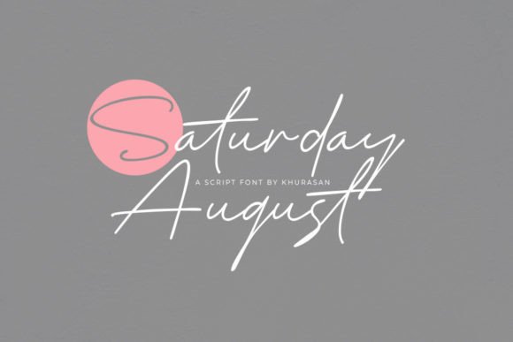 Saturday August Font for Web Design