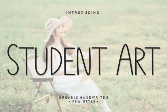 Student Art: A Sweet Handwritten Font for Branding