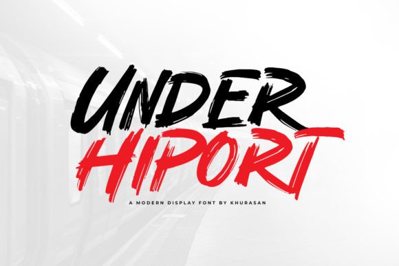 Under Hiport: A Bold Brush Font for Creative Design
